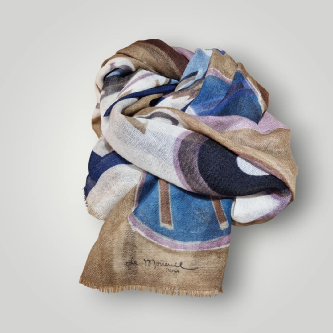 Foulard De Morteuil beige/Bleu